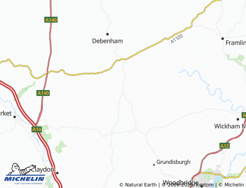 Carte MICHELIN Helmingham - ViaMichelin