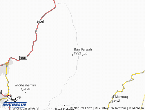 Carte MICHELIN Bani Farwah - ViaMichelin