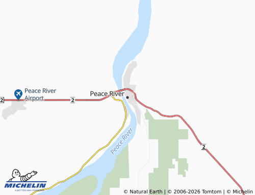 MICHELIN Peace River map - ViaMichelin