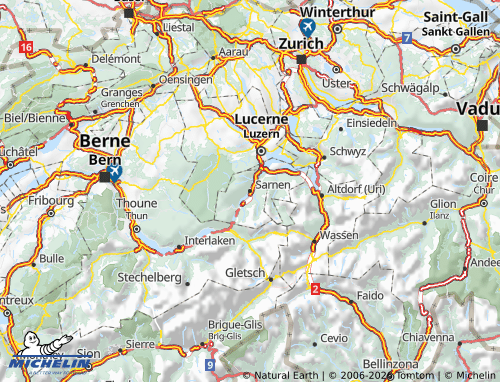 Mapa MICHELIN Cantão de Obwalden - ViaMichelin