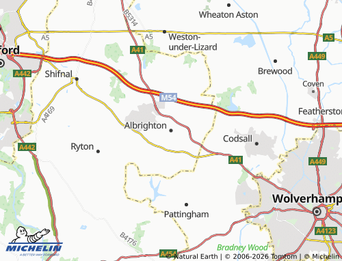 MICHELIN Albrighton map - ViaMichelin