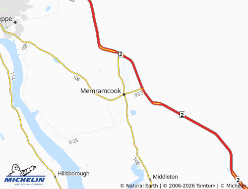 Kaart MICHELIN Memramcook - ViaMichelin