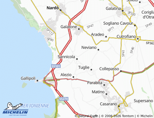 Mapa MICHELIN Sannicola - ViaMichelin