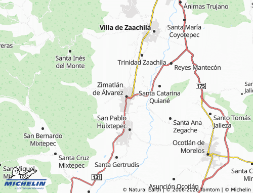 MICHELIN Zimatlán de Álvarez map - ViaMichelin