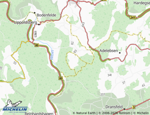 MICHELIN Fürstenhagen map - ViaMichelin