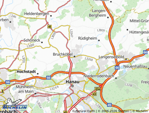 Mapa MICHELIN Bruchköbel - ViaMichelin