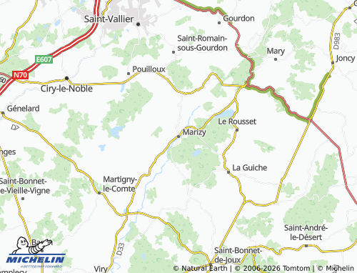 MICHELIN Marizy map - ViaMichelin