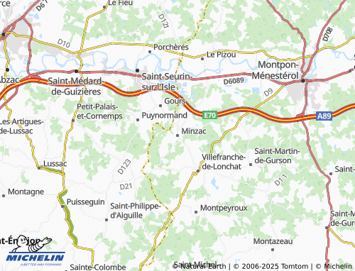 MICHELIN-Landkarte Minzac - ViaMichelin