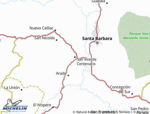 Mappa MICHELIN San Vicente Centenario - ViaMichelin
