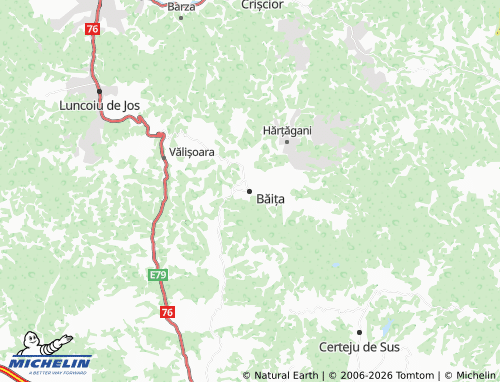 Mapa MICHELIN Băița - ViaMichelin
