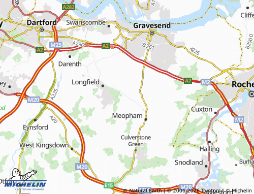 Carte MICHELIN Longfield Hill - ViaMichelin