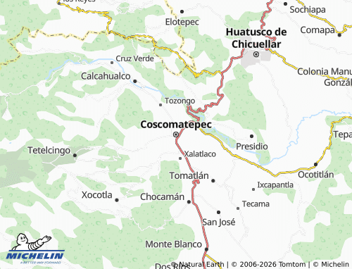 MICHELIN-Landkarte Coscomatepec - ViaMichelin