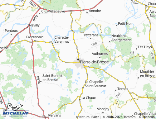 Carte MICHELIN Pierre-de-Bresse - ViaMichelin
