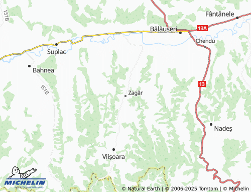 MICHELIN Zagăr map - ViaMichelin