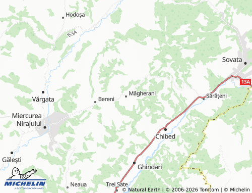 Carte MICHELIN Măgherani - ViaMichelin
