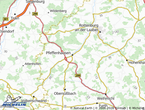 MICHELIN Pfeffenhausen map - ViaMichelin