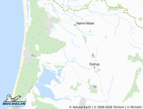 MICHELIN Hennebjerg map - ViaMichelin