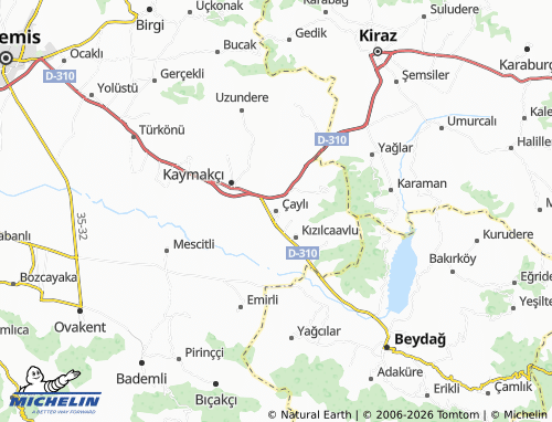 MICHELIN Çaylı map - ViaMichelin