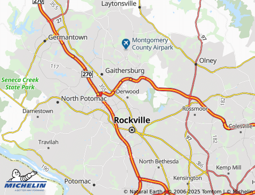 MICHELIN Derwood map - ViaMichelin