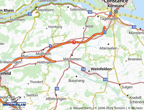 MICHELIN Märstetten map - ViaMichelin
