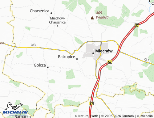 MICHELIN Biskupice map - ViaMichelin