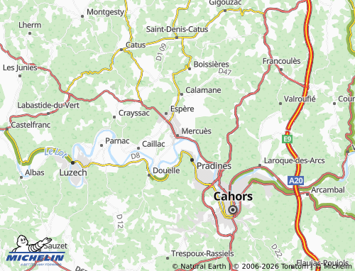 Mappa MICHELIN Mercuès - ViaMichelin