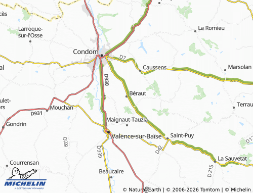 Mapa MICHELIN Béraut - ViaMichelin