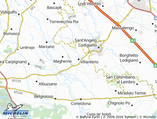 Mappa MICHELIN Villanterio - ViaMichelin