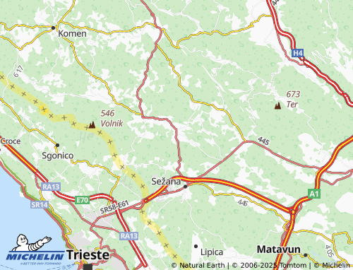 MICHELIN Križ map - ViaMichelin