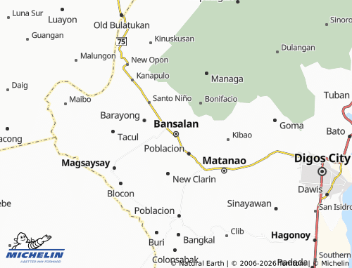 MICHELIN Bansalan map - ViaMichelin