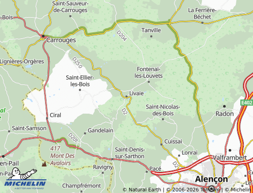 MICHELIN Livaie map - ViaMichelin