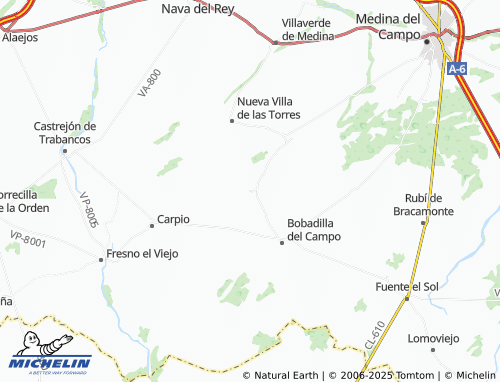 MICHELIN Brahojos de Medina map - ViaMichelin