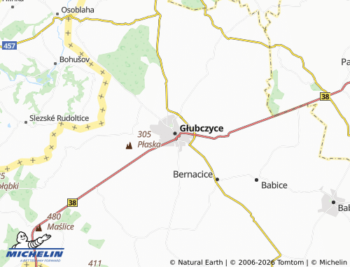 MICHELIN Głubczyce map - ViaMichelin