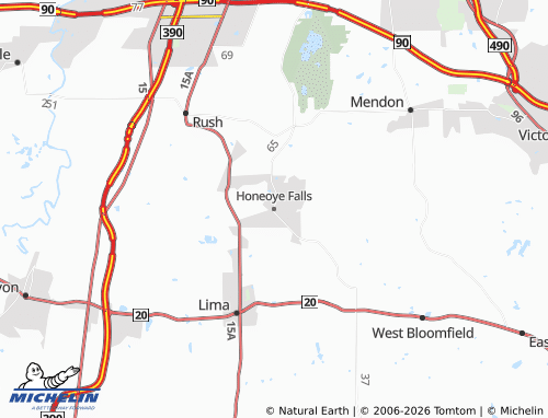 Mapa MICHELIN Honeoye Falls - ViaMichelin