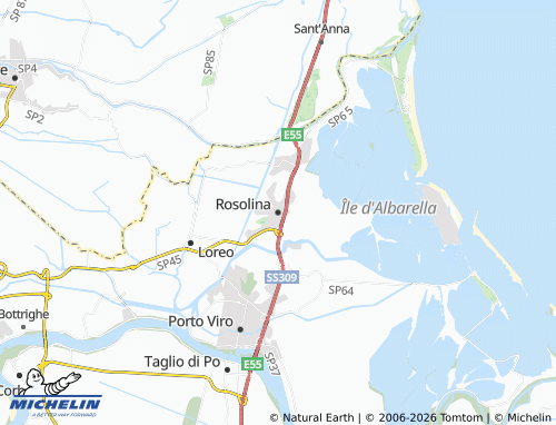 MICHELIN Rosolina map - ViaMichelin