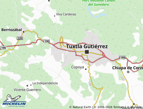 MICHELIN Fovissste Mactumactza map - ViaMichelin