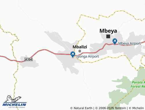 Mapa MICHELIN Izumbwe - ViaMichelin