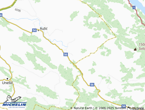 MICHELIN Čavoglave map - ViaMichelin