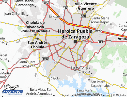 Carte MICHELIN Pueblo de Tlaxcalancingo - ViaMichelin
