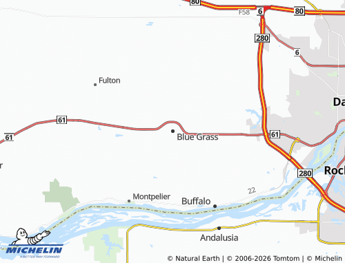 Mapa MICHELIN Blue Grass - ViaMichelin