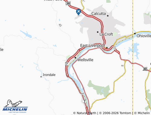 Mappa MICHELIN Wellsville - ViaMichelin