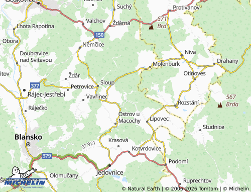 Mappa MICHELIN Holštejn - ViaMichelin