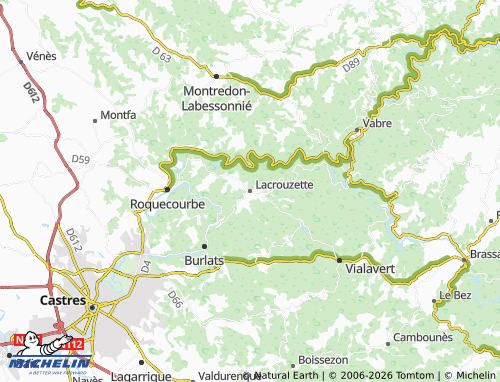 Mappa MICHELIN Lacrouzette - ViaMichelin