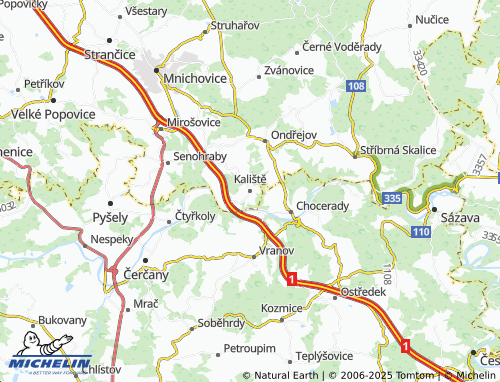 MICHELIN-Landkarte Kaliště - ViaMichelin