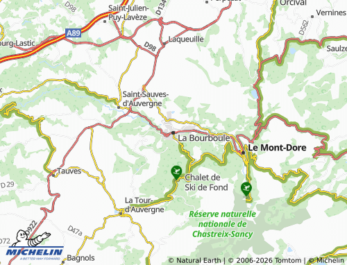Carte MICHELIN La Bourboule - ViaMichelin
