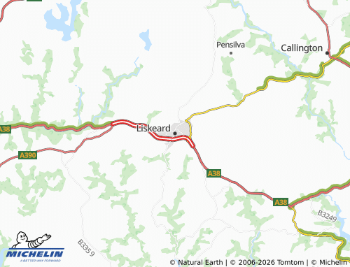 MICHELIN Liskeard map - ViaMichelin