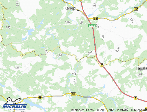 Mapa MICHELIN Punakülä - ViaMichelin