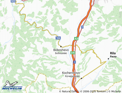 MICHELIN-Landkarte Boboshevo - ViaMichelin