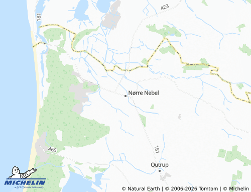 Carte MICHELIN Nørre Nebel - ViaMichelin