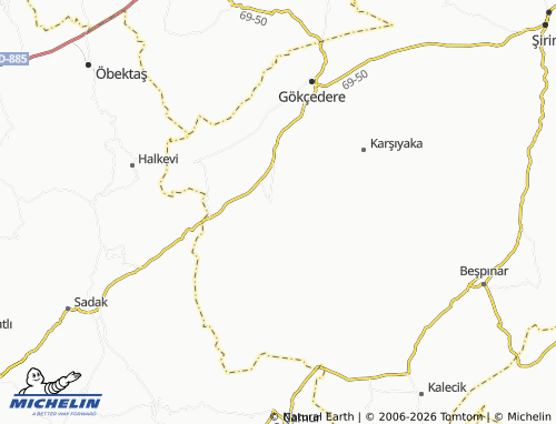 MICHELIN Yakupabdal map - ViaMichelin